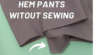 How to Hem pants No sew Method [upl. by Ginsberg586]