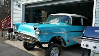 1957 Chevy Gasser Walk Around and Test Drive [upl. by Caesaria107]