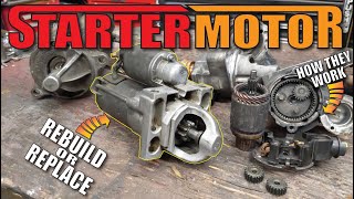 HOW to REBUILD Starter Motors and HOW they Work [upl. by Leksehc]