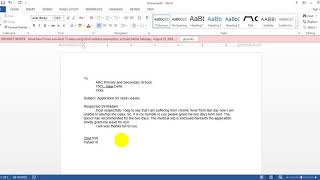 Application Writing in MS Word [upl. by Sueaddaht]