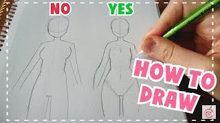 ☆ HOW TO DRAW  Female Body Tutorial ☆ [upl. by Cristine]