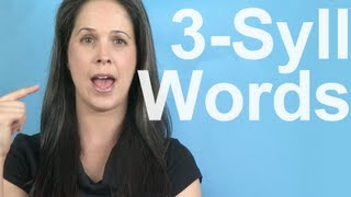 Word Stress and Three Syllable Words  American English [upl. by Hogan686]