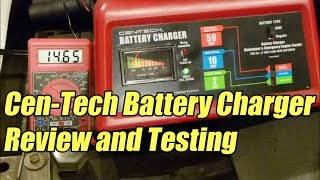 CenTech Battery Charger amp Starter Review and Testing Harbor Freight [upl. by Morna589]