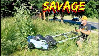 Cutting the WORST Lawn on Youtube [upl. by Hardunn]