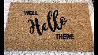 DIY Front Door Mat Instructions for SilhouetteCricut Vinyl Project [upl. by Eninnaj]