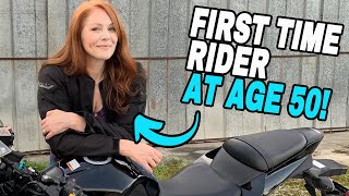 FIRST TIME Female motorcycle rider at AGE 50 Motovlog Introduction [upl. by Theodora]