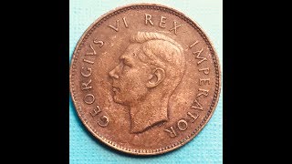 South Africa 14d 1942 One Farthing Coin 14 Penny [upl. by Adarbil]