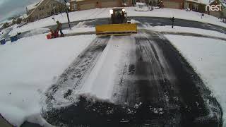 Clearing snow from driveway in 2 minutes [upl. by Bennion]