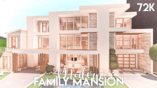 Modern Family Mansion  Bloxburg Build [upl. by Atinnor]