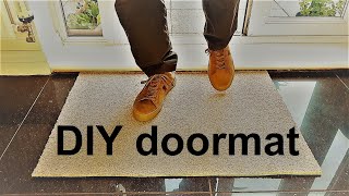 How to make doormat from carpet offcuts [upl. by Yenruogis]