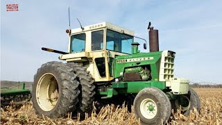 OLIVER 2255 Tractor Working on Fall Tillage [upl. by Arrotal]