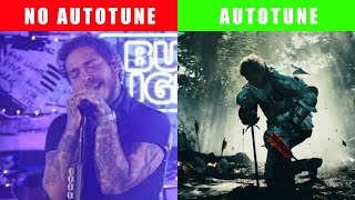 AUTOTUNE VS NO AUTOTUNE POST MALONE  GOODBYES [upl. by Carrelli447]