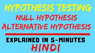 Hypothesis Testing ll Null Hypothesis And Alternative Hypothesis HINDI [upl. by Acceb]