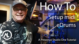 How To Setup Midi Drums using Studio One [upl. by Ihcekn]