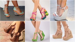 Latest Wedges Sandal Collection  High Heel Designs  Revamp it [upl. by Anaoj]