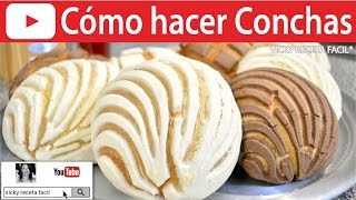 CÓMO HACER CONCHAS  VickyRecetaFacil [upl. by Nawad601]