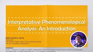 QUALITATIVE RESEARCH  Interpretative Phenomenological Analysis An Introduction [upl. by Karine]