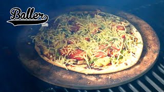 Cooking Pizza On Pit Boss Pellet Grill  Baller BBQ [upl. by Borchert]