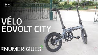 Test du vélo électrique pliant Eovolt City [upl. by Ellevehc]