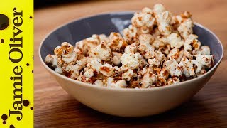 100 Calorie Popcorn Snack  Jamie Oliver [upl. by Hakvir257]