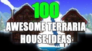 100 Awesome Terraria House Ideas  Terraria Base Designs [upl. by Gnem]