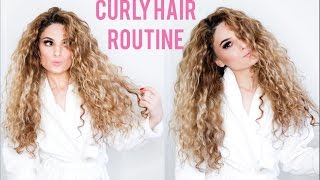 My curly hair routine [upl. by Novyat]