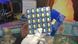 25 X 1G PAMP GOLD BARS UNBOXING [upl. by Ailongam]