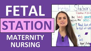 Fetal Station Assessment and Engagement Nursing NCLEX Maternity Review [upl. by Oretna838]