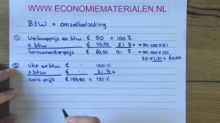 Het berekenen van de btwomzetbelasting economiematerialen [upl. by Notlit]