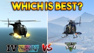 GTA 5 BUZZARD VS GTA 4 BUZZARD  WHICH IS BEST [upl. by Atnauqal218]