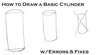 How to Draw a Basic Cylinder [upl. by Sandi]