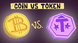 Crypto Coin vs Token Differences  Examples [upl. by Nilde262]