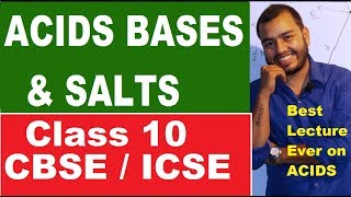 Acids Bases and Salts 01  ACIDS  CBSE  ICSE CLASS 10 [upl. by Initirb]