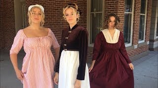 Historical Costume In A Day Regency [upl. by Ahsirat]