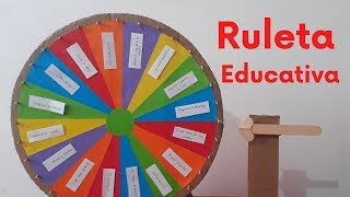 COMO HACER UNA RULETA DE CARTÓN EDUCATIVA [upl. by Nnalyrehs]