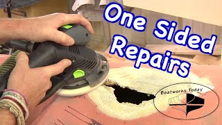 HOW TO REPAIR FIBERGLASS DAMAGE WITH LIMITED ACCESS [upl. by Abigale]