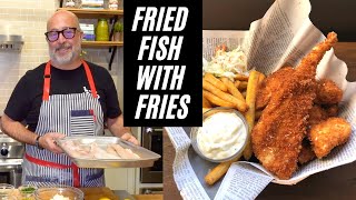 Andrew Zimmern Cooks Fried Lake Fish with Homemade Tartar Sauce [upl. by Marjory]