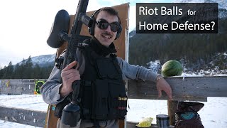 Paintball Gun With Riot Balls For Home Defense [upl. by Lirbaj]