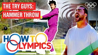 The Try Guys Learn The Hammer Throw [upl. by Armington]