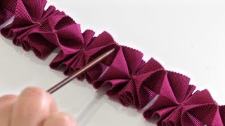 How to Make Pleated Trim from Petersham [upl. by Myles]