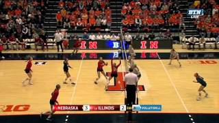 Longest Point Ever  Big Ten Volleyball [upl. by Amej]