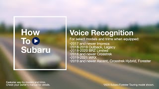 How to Use Your Subaru Voice Recognition [upl. by Adnovahs]