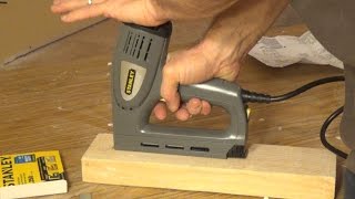 Stanley Electric StapleNail Gun TRE550 [upl. by Nallek]