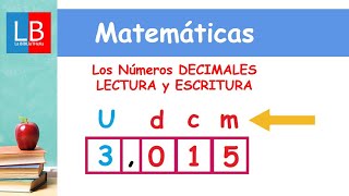 Los Números DECIMALES LECTURA y ESCRITURA ✔👩‍🏫 PRIMARIA [upl. by Annaid]