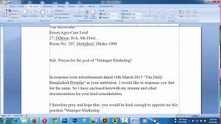 How to create a Job Application Letter [upl. by Judye]