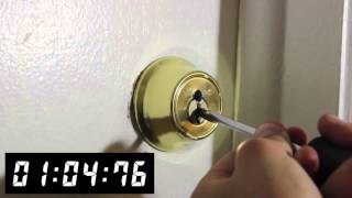 Drilling a Kwikset Deadbolt  Front Range Locksmith [upl. by Annaicul]