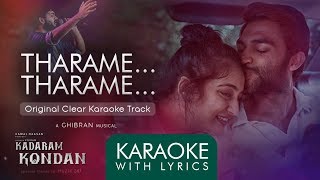 Tharame Tharame  Karaoke with Lyrics  Kadaram Kondan  Ghibran [upl. by Sturrock367]