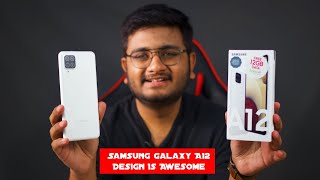 Samsung A12 Unboxing amp Review  Design Fit Hai [upl. by Emsmus163]