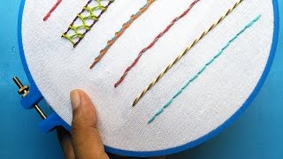 Hand Embroidery for Beginners  Part 3  5 Back Stitch Variations  HandiWorks 57 [upl. by Ahsinyar]