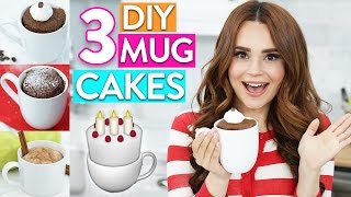 3 EASY DIY MUG CAKES [upl. by Lednahc]